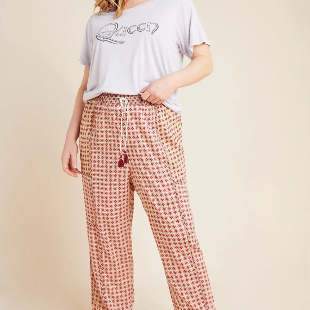 Anthropologie Jamie Sleep Pants with Tassel Tie, Size Medium - Picture 4 of 15